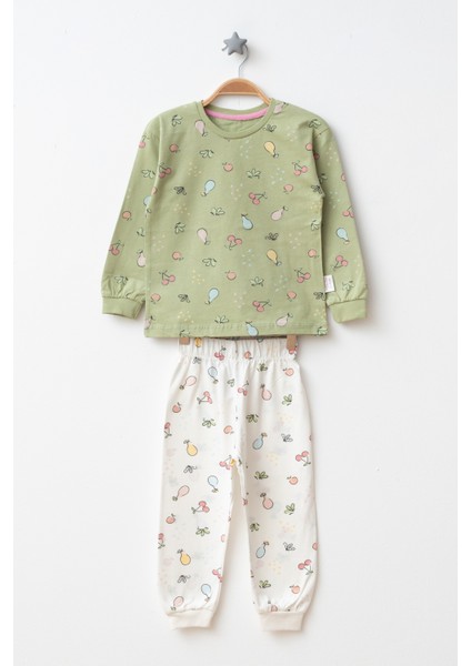 Desenli 2'li Kız Çocuk Pijama Takımı modelleri