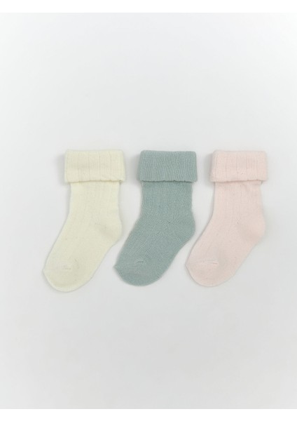 Yeni Sezon Basic Kız Bebek Soket Çorap 3'lü