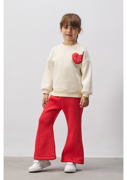 Kalp Baskılı Kız Çocuk Alt Üst Takım fiyatları