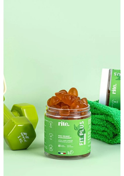 Fit Plus Sakız, 60 Adet, Elma Sirkesi ve Yeşil Çay İçeren Vegan Takviye fiyatları