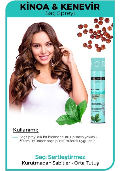 Kinoa Şekillendirici Saç Spreyi 250 ml Doğal Görünümle Güçlü Tutuş Sağlar modelleri