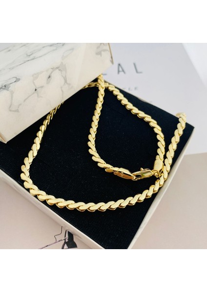 Ezme Kolye Ezme Burgu Kadın Kolye Kararmaz Xuping 14 Ayar Gold 50CM fiyatları