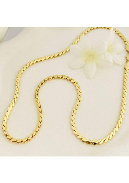 Ezme Kolye Ezme Burgu Kadın Kolye Kararmaz Xuping 14 Ayar Gold 50CM modelleri