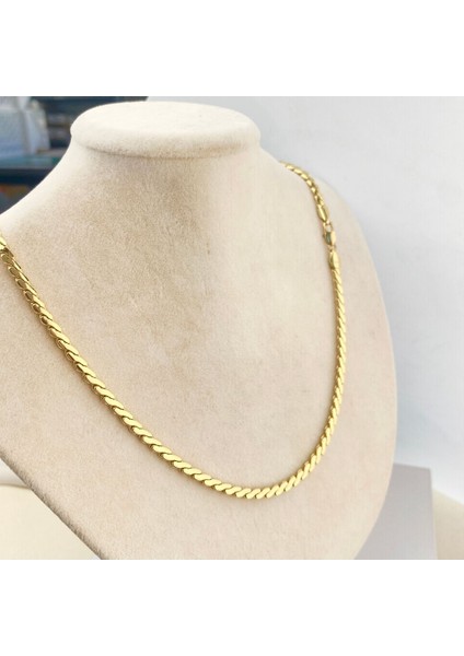 Ezme Kolye Ezme Burgu Kadın Kolye Kararmaz Xuping 14 Ayar Gold 50CM indirimleri