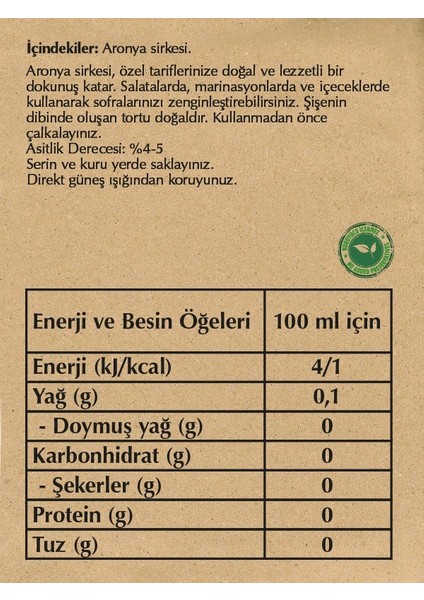 Detox Aronya Sirkesi 490 cc Cam fırsatları