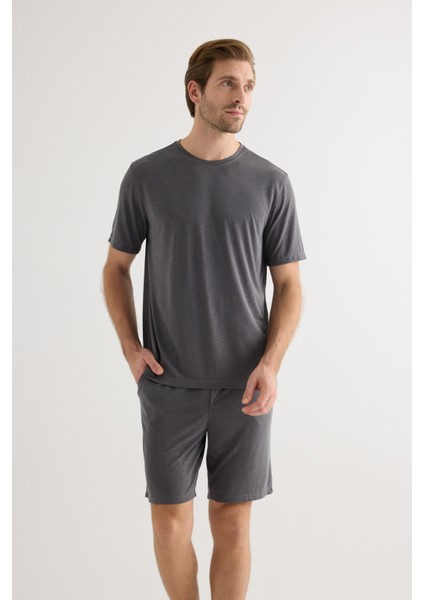 Erkek Modal Kısa Kollu T-Shirt