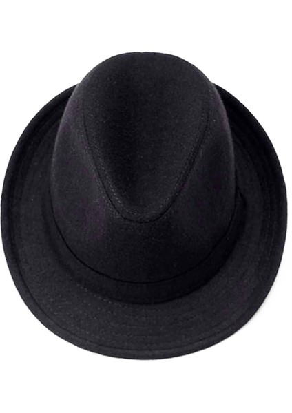 Çocuk Boy Siyah Kumaş Fötr Şapka Gösteri Şapkası Michael Jackson Şapkası 54 No fiyatları