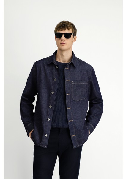 Uzun Kol Regular Fit Pamuk Spor Denim Gömlek / Mont fırsatları