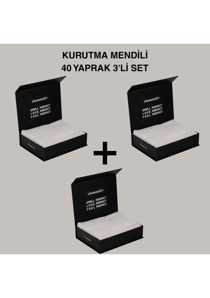 3'lü Set Çamaşır Kurutma Mendili 40 Yaprak