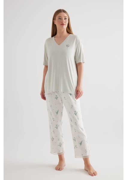 Kadın Büyük Beden Pamuklu Uzun Pijama Altı modelleri
