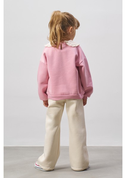 Baskılı Brode Yakalı Kız Çocuk Alt Üst Takım fiyatları