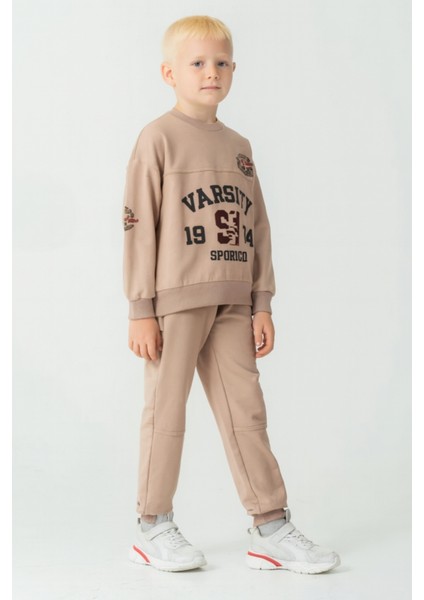Erkek Çocuk Varsity Baskılı Alt Üst Eşofman Takımı AK7959 fiyatları
