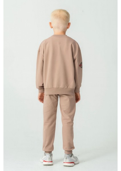 Erkek Çocuk Varsity Baskılı Alt Üst Eşofman Takımı AK7959 indirimleri