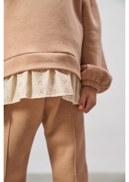 Baskılı Brode Detaylı Kız Çocuk Alt Üst Takım fırsatları