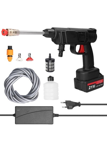 Taşınabilir Akülü Basınçlı Yıkama Makinesi - Siyah (Yurt Dışından)