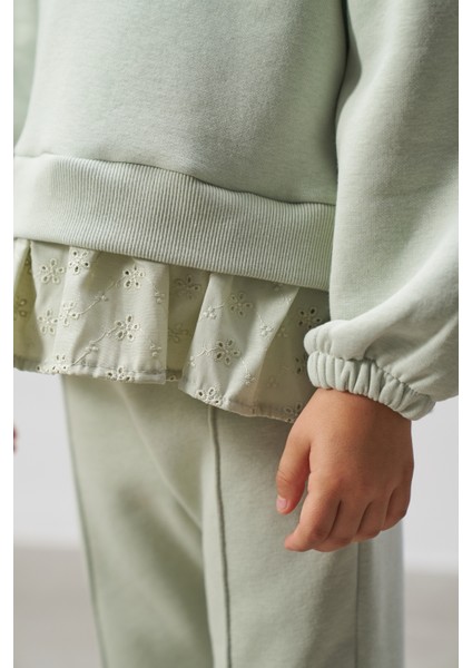 Baskılı Brode Detaylı Kız Çocuk Alt Üst Takım modelleri