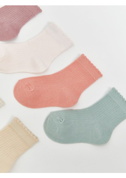 Yeni Sezon Desenli Kız Bebek Soket Çorap 7'li fiyatları