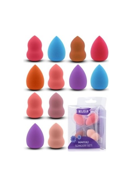 Lilyth Armut Makyaj Sünger Seti | 6’lı Yumuşak ve Dayanıklı Fondöten & Makyaj Süngeri