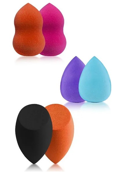 Lilyth Armut Makyaj Sünger Seti | 6’lı Yumuşak ve Dayanıklı Fondöten & Makyaj Süngeri fırsatları