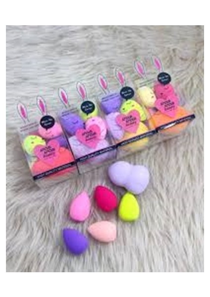 Lilyth Armut Makyaj Sünger Seti | 6’lı Yumuşak ve Dayanıklı Fondöten & Makyaj Süngeri