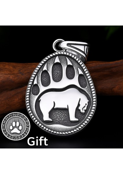 Viking Tarzı Güç ve Koruma Sembolü Ayı Pençesi Kolye