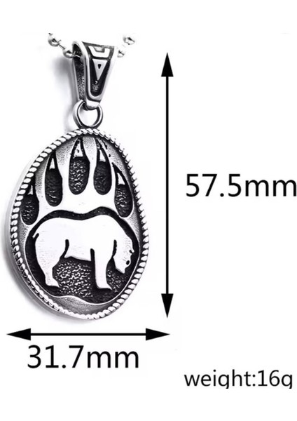 Viking Tarzı Güç ve Koruma Sembolü Ayı Pençesi Kolye indirimleri