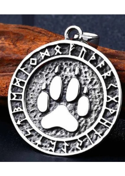 Viking Tarzı Güç ve Koruma Sembolü Ayı Pençesi Kolye