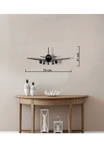 Uçak Silüeti 12 Metal Tablo Pilot - Havacı - Uçak Tutkunu