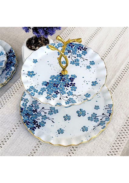 Glore Safir Altın Yaldızlı Cam Kurabiyelik modelleri