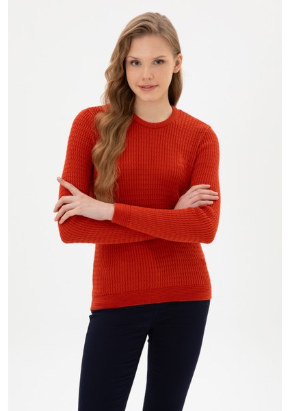 Kadın Kiremit Kazak /triko 50307763-VR031