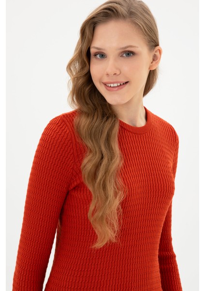 Kadın Kiremit Kazak /triko 50307763-VR031 fiyatları