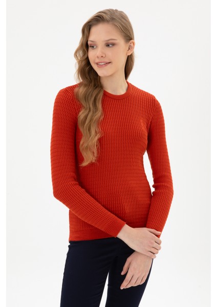 Kadın Kiremit Kazak /triko 50307763-VR031 modelleri