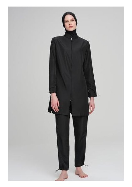 6026 Siyah Dokuma 5 Parça Tesettür Mayo Takımı fiyatları