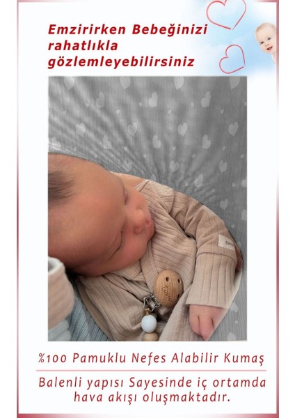 Balenli Emzirme Örtüsü Organik Kumaş 80X100 cm Emzirme Önlüğü %100 Pamuk modelleri