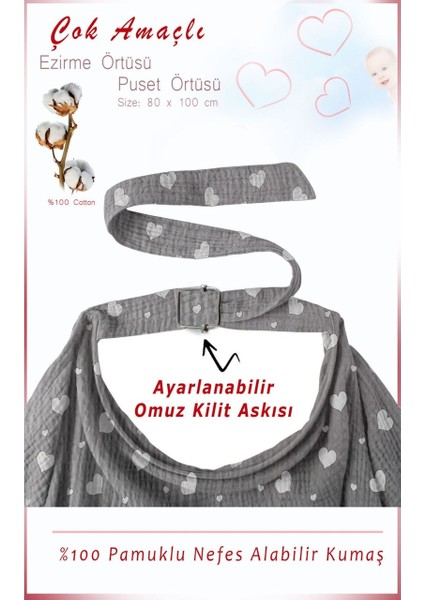 Balenli Emzirme Örtüsü Organik Kumaş 80X100 cm Emzirme Önlüğü %100 Pamuk indirimleri