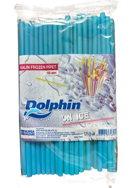 Frozen Kalın Kokteyl Buzlu İçecek Pipet - Düz - Turkuaz - 22CM. - 8mm. - 100 Adetlik 3 Paket fiyatları