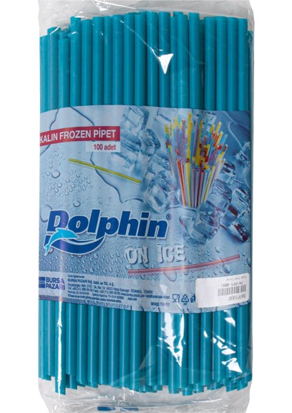 Frozen Kalın Kokteyl Buzlu İçecek Pipet - Düz - Turkuaz - 22CM. - 8mm. - 100 Adetlik 3 Paket modelleri