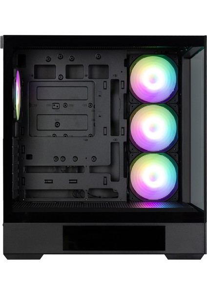 P40 Ds Black Atx Mıd Tower Sıyah Kasa 2 x USB 3.0, 1 x USB Type-C,1 x Mikrofon, 1 x Kulaklık, 4x 120MM Argb Fan fırsatları