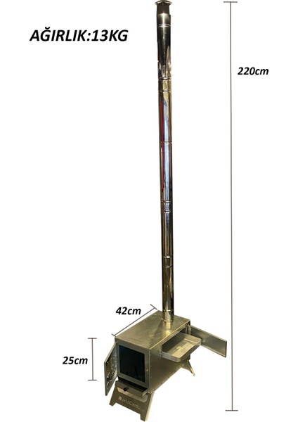 Galvanizli Kuzineli Kül Hazneli Çadır Sobası fırsatları
