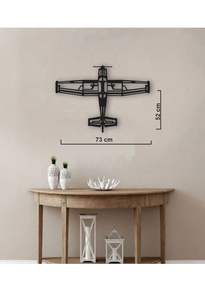 Eğitim Uçağı Teknik Görünüm Metal Tablo Pilot - Havacı - Uçak Tutkunu