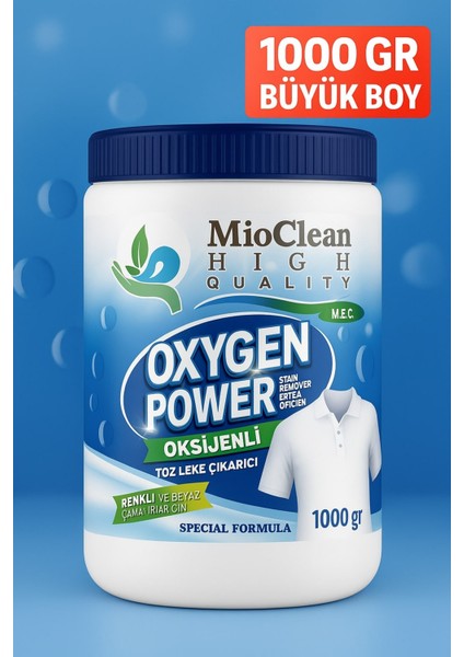 Oxygen Power – Güçlü Toz Leke Çıkarıcı & Ağartıcı Çamaşır Deterjanı (1000 Gr) | Renkli ve Beyaz Çamaşırlar Için