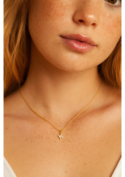 Harf Kolye Taşlı K Harf Gümüş Kolye fiyatları