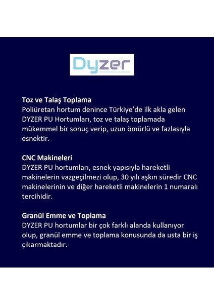 PU100 Çelik Telli Hortum 52 mm