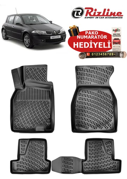 Renault Megane 2 Hatcback 2002-2009 Arası Havuzlu Paspas