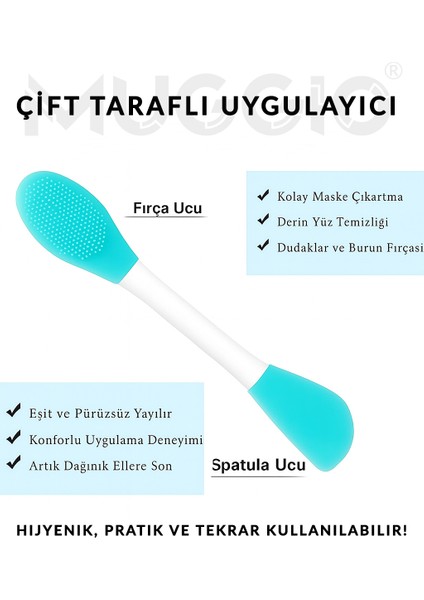 Çift Taraflı Silikon Maske Uygulama Spatula ve Peeling Fırçası 1 Adet fırsatları