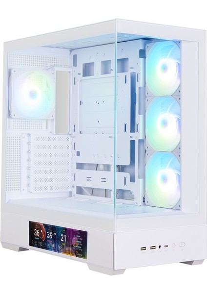 P40 Ds Whıte Atx Mıd Tower Beyaz Kasa 2 x USB 3.0, 1 x USB Type-C,1 x Mikrofon, 1 x Kulaklık, 4x 120MM Argb Fan modelleri