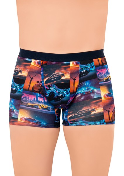 Erkek Boxer Dijital Baskı (%96 Pamuk - %4 Elastan)
