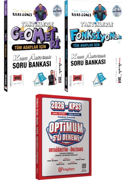 Taktiklerle Geometri Fonksiyonlar Ilyas Güneş - Optimum 5 Deneme