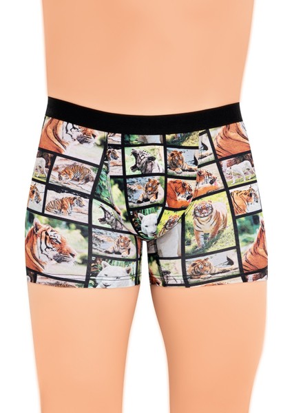 Erkek Boxer Dijital Baskı (%96 Pamuk - %4 Elastan)