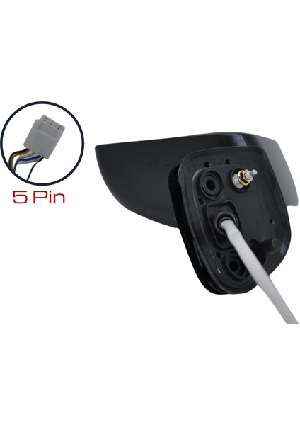 Dış Dikiz Aynası Toyota Verso 2004-2008 Elektrikli, Isıtmalı, Manuel Katlanır, Siyah Kapak, 5 Pin indirimleri